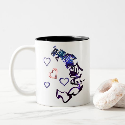 Ontketen Mijn Hart Twee Tinten Mok (Met donut)