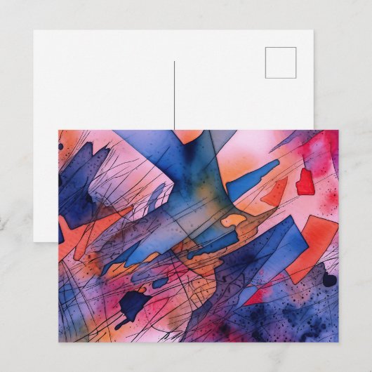 "Ontketend potentieel" Hedendaagse Abstracte kunst Briefkaart (Voorkant / Achterkant)