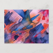 "Ontketend potentieel" Hedendaagse Abstracte kunst Briefkaart (Voorkant)
