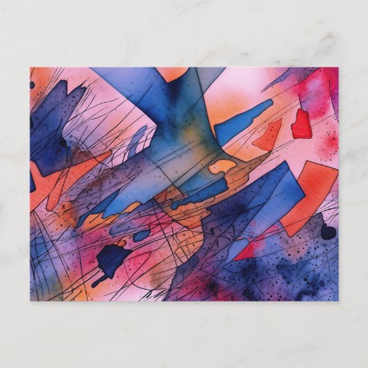 "Ontketend potentieel" Hedendaagse Abstracte kunst Briefkaart (Voorkant)