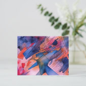 "Ontketend potentieel" Hedendaagse Abstracte kunst Briefkaart (Staand voorkant)
