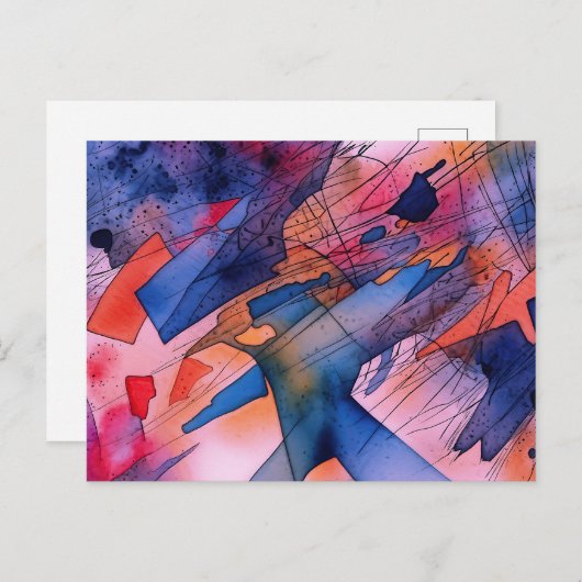 "Ontketend potentieel" Hedendaagse Abstracte kunst Briefkaart (Voorkant / Achterkant)