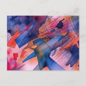 "Ontketend potentieel" Hedendaagse Abstracte kunst Briefkaart (Voorkant)