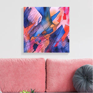 "Ontketend potentieel" Hedendaagse Abstracte kunst Canvas Afdruk