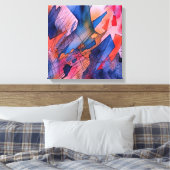 "Ontketend potentieel" Hedendaagse Abstracte kunst Canvas Afdruk (Insitu (Slaapkamer))