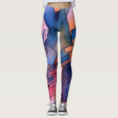 "Ontketend potentieel" Hedendaagse Abstracte kunst Leggings (Voorkant)