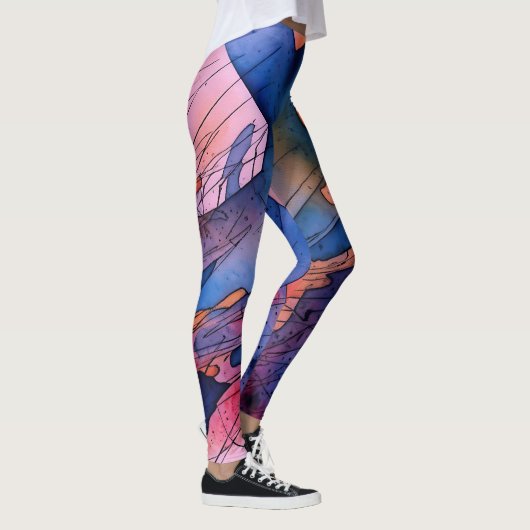 "Ontketend potentieel" Hedendaagse Abstracte kunst Leggings (Rechts)