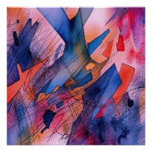 "Ontketend potentieel" Hedendaagse Abstracte kunst Perfect Poster (Voorkant)