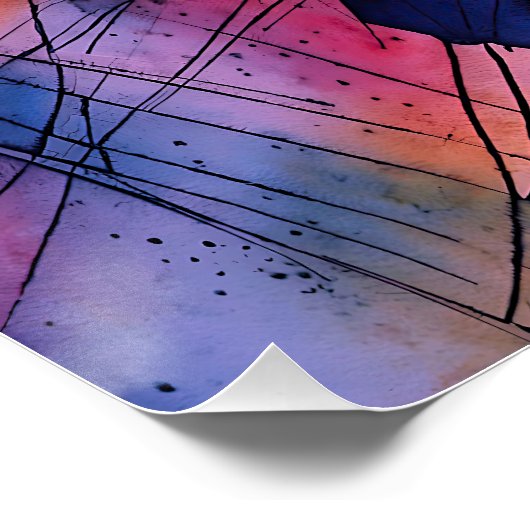 "Ontketend potentieel" Hedendaagse Abstracte kunst Perfect Poster (Hoek)