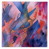"Ontketend potentieel" Hedendaagse Abstracte kunst Tegeltje (Voorkant)