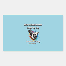 Ontketend voor eenheid. rechthoekige sticker