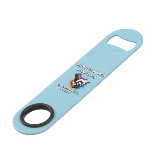 Ontketend voor eenheid. speed flessenopener (Achterkant Gekanteld)