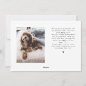 Ontketenen Joy White Dog Foto Vakantie Kaart (Achterkant)