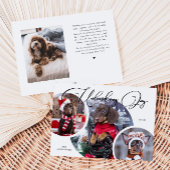 Ontketenen Joy White Dog Foto Vakantie Kaart