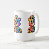 Ontketenen van schoonheid, één creatie tegelijk" koffiemok (Voorkant rechts)