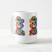 Ontketenen van schoonheid, één creatie tegelijk" koffiemok (Voorkant links)