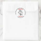 Ontketenen van wijsheid ronde sticker (Tas)