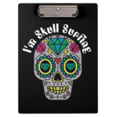 Ontkleurd klembord voor Abstracte schedel (Voorkant)