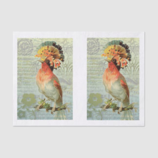  ontkleurde kunstvogel  tissuepapier