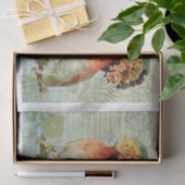  ontkleurde kunstvogel  tissuepapier (Geschenk)