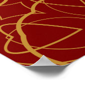 Ontkleurend mappapier in vorm. Naadloos papier Poster (Hoek)