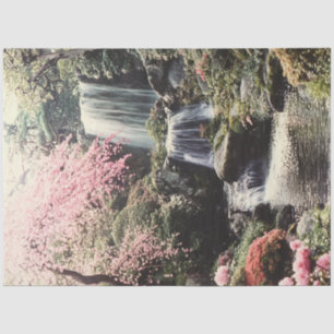 Ontkoppel de tuinen van Kyoto Cascading Waterfall Tissuepapier