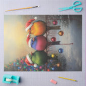 Ontkoppel kerstvogels op een draad tissuepapier (Craft)