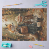 Ontkoppel Mrs. Fox Bridges en dochter Lily Tissuepapier (Craft)