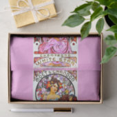 Ontkoppel papier 10 x 15 inch - Alphonse Mucha 1 (Geschenk)