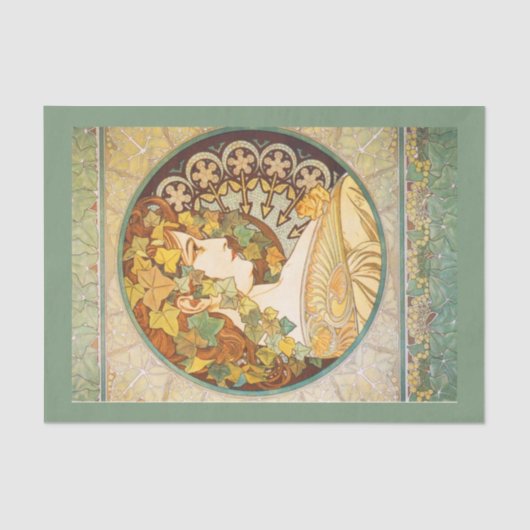 Ontkoppel papier 10 x 15 inch - Alphonse Mucha 22 (Voorkant)