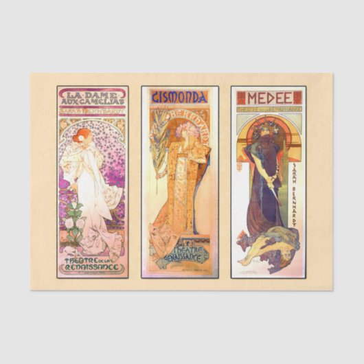 Ontkoppel papier 10 x 15 inch - Alphonse Mucha 27 (Voorkant)