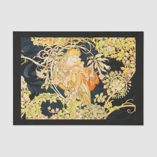 Ontkoppel papier 10 x 15 inch - Alphonse Mucha 34 (Voorkant)