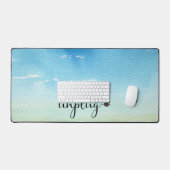 Ontkoppel Script Text Plug Blue Sky Calming Bureaumat (Keyboard & Muis)