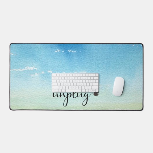 Ontkoppel Script Text Plug Blue Sky Calming Bureaumat (Keyboard & Muis)