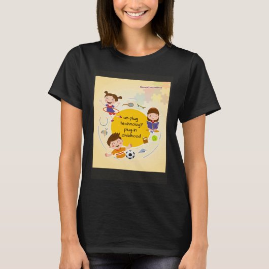 Ontkoppel technologie Plug in Childhood T-shirt (Voorkant)