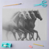 Ontkoppel wilde paarden met Westerne charme Tissuepapier (Craft)