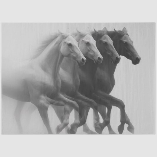 Ontkoppel wilde paarden met Westerne charme Tissuepapier (Voorkant)