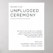 Ontkoppelde ceremonie minimalistische bruiloft ont poster (Voorkant)