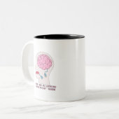 Ontkoppelde hersenen tweekleurige koffiemok (Voorkant links)