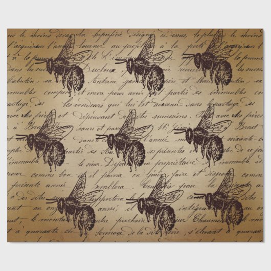  ontkoppelde honingbij cadeaupapier (Vlak)