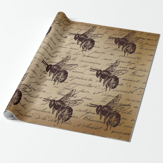 ontkoppelde honingbij cadeaupapier (Uitgerold)