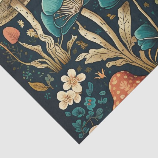  ontkoppelde paddenstoelen en Flora-Collectie Tissuepapier (Detail)