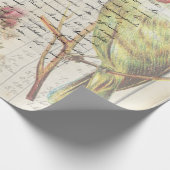  ontkoppelde vogel Botanisch Cadeaupapier (Hoek)