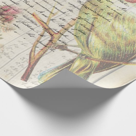 ontkoppelde vogel Botanisch Cadeaupapier (Hoek)