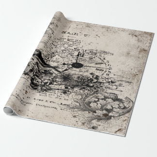  ontkoppelde vogel en klok cadeaupapier