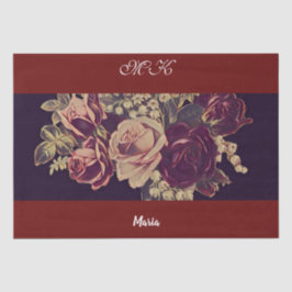  ontkoppeling Bourgogne Rozen Aangepast kunstwerk Tissuepapier