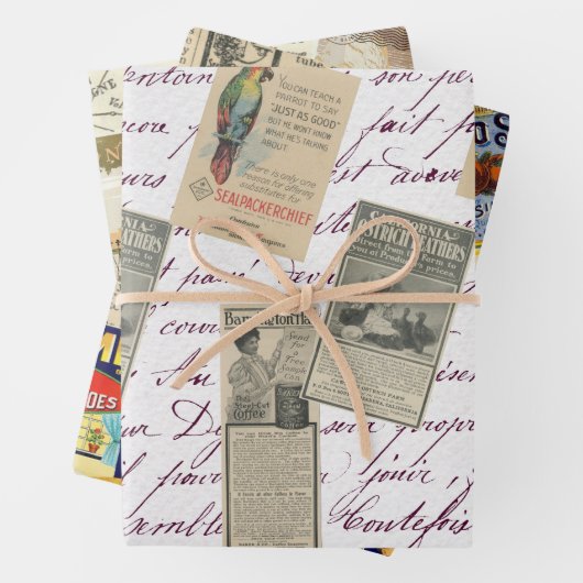 ontkoppeling Ephemera Catalogus Advertentie Inpakpapier Vel (In situ)