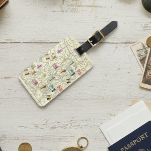  ontkoppeling Ephemera - reisstemkaart Bagagelabel