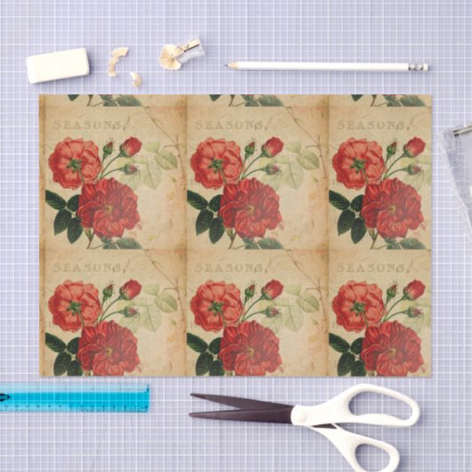  ontkoppeling Ephemera Rozen Jigzaag Puzzle Tissuepapier (Craft)