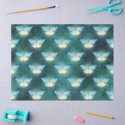 Ontkoppeling groene vlinder tissuepapier (Craft)